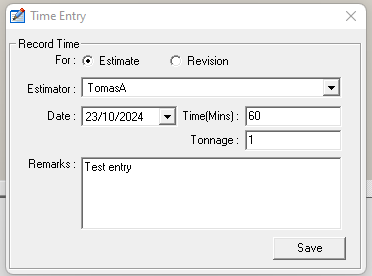 Estimate Time Entries – Bitberry